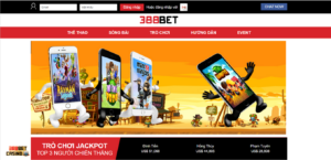 Giao diện nhà cái 388Bet đẹp mắt sang trọng