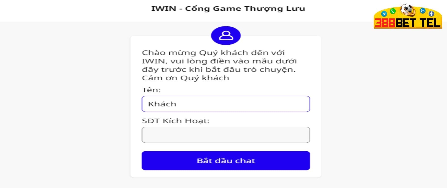 Liên hệ hỗ trợ Iwin qua live chat